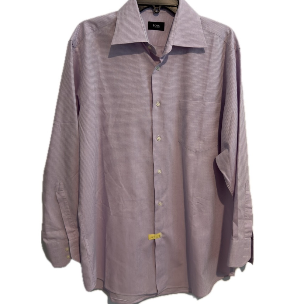 BOSS HUGO BOSS Men’s Long Sleeve Dress Shirt 16.5 Purple
